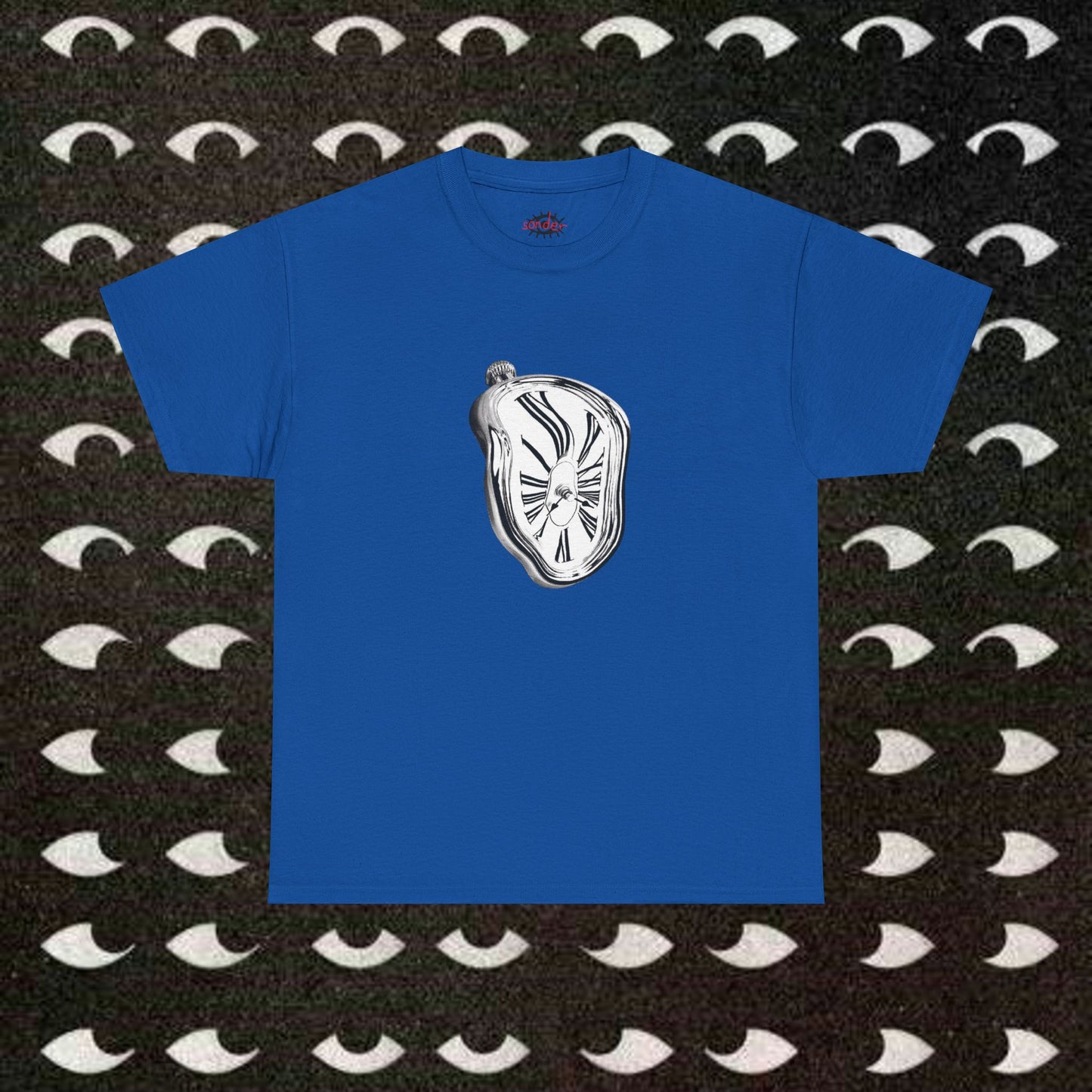 curved clock heavy t-shirt