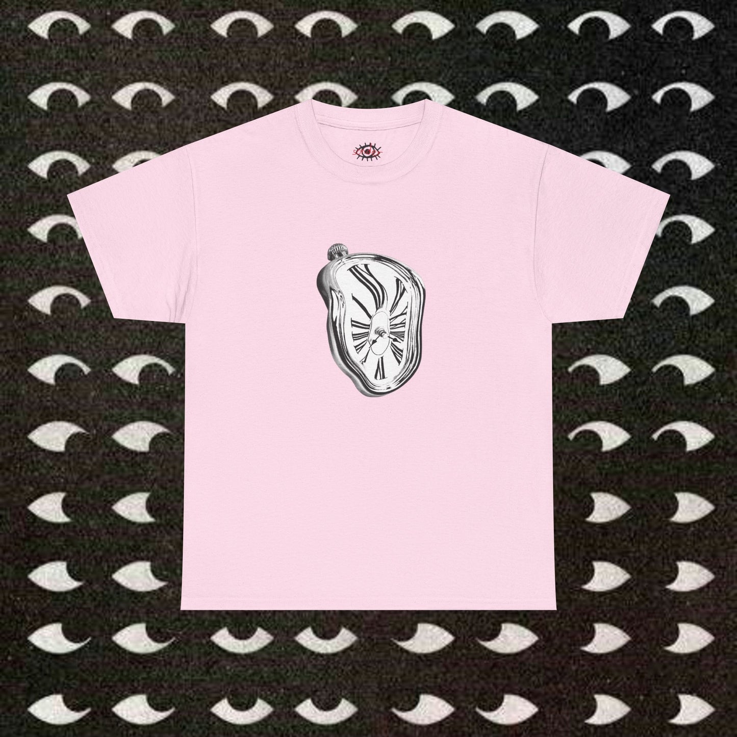 curved clock heavy t-shirt